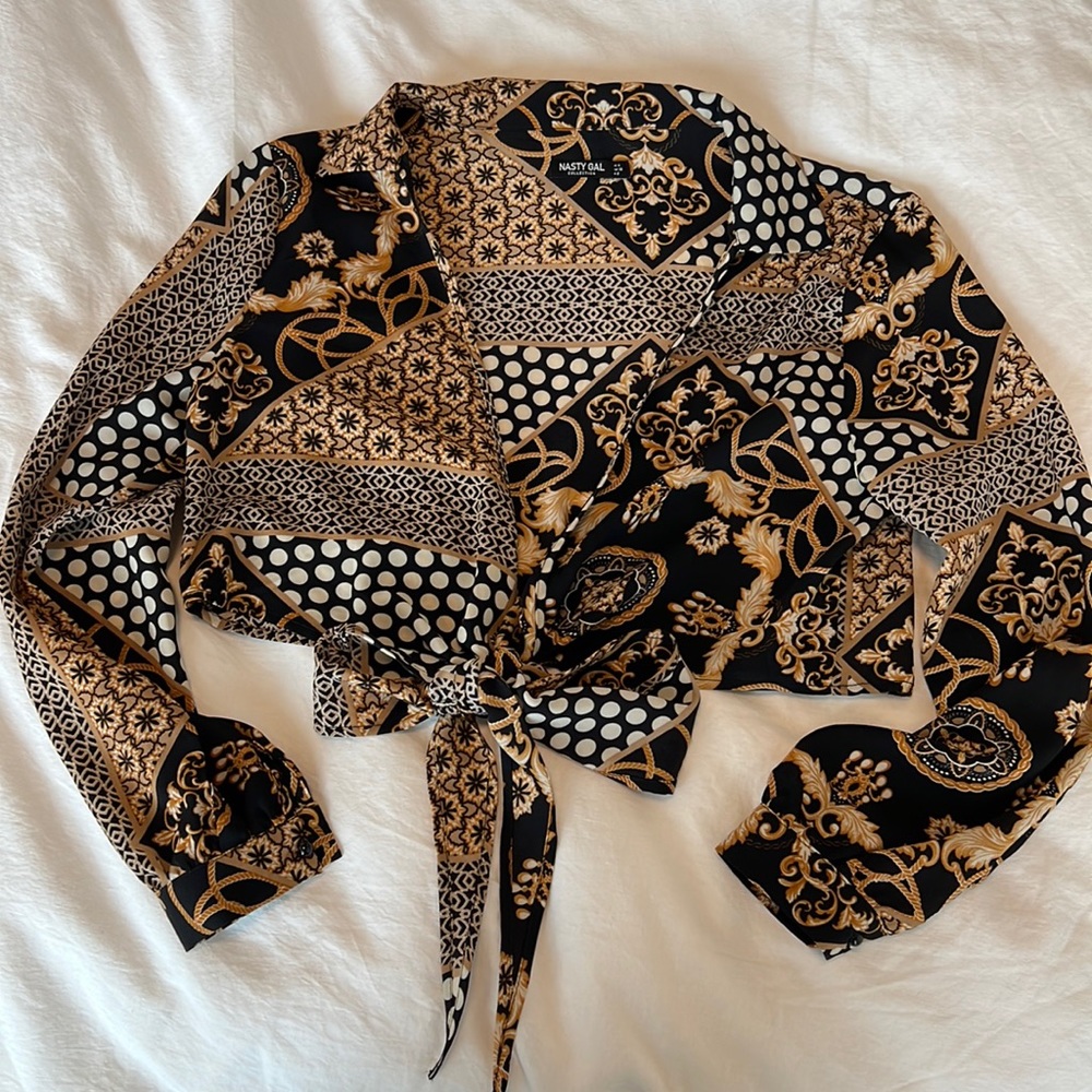 Nasty Gal Front Tie Long Sleeve